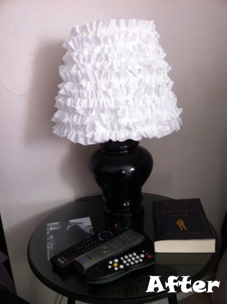 DIY ruffle lamp