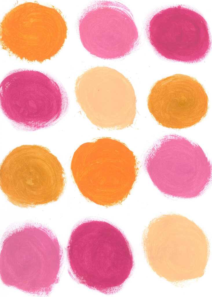 Pink Brush Circles Background iPhone