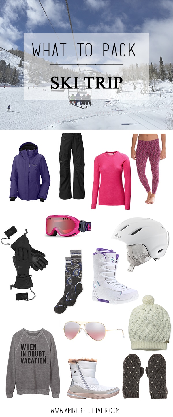 Ski Trip Packing list