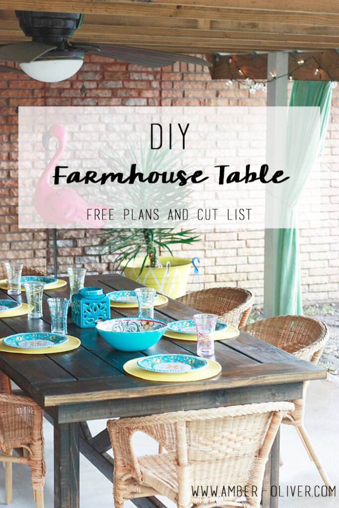 DIY Farmhouse Table (FREE farmhouse table plans!)