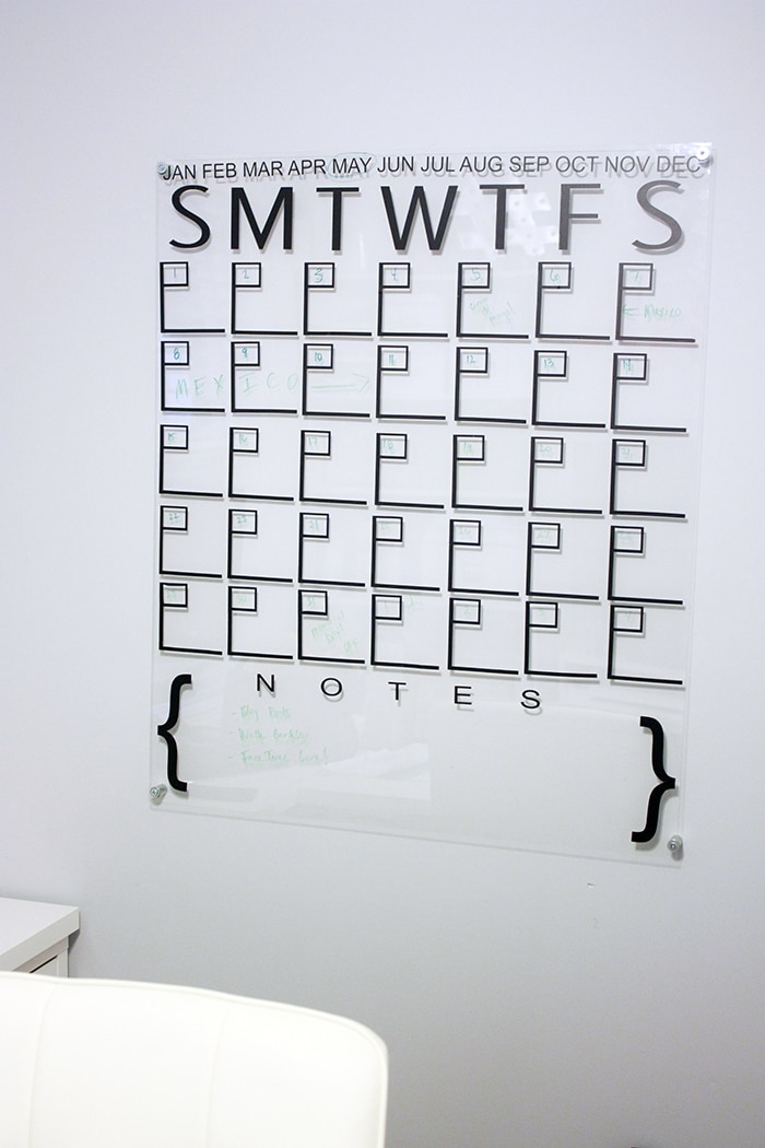 Personalized Acrylic Calendar for Wall Ll Dry Erase Board Lucite