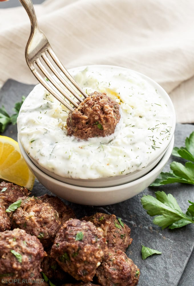 Greek-Meatballs-with-Tzatziki-Sauce reciperunner