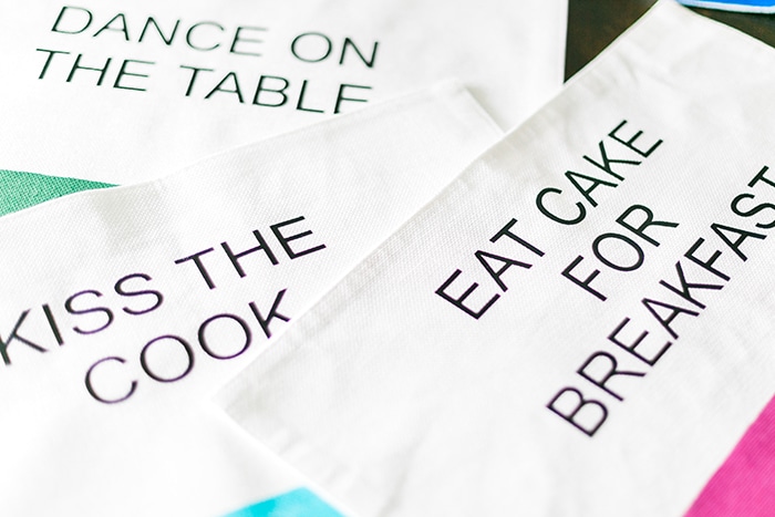 DIY Kate Spade Placemats by Amber Oliver laying on the table