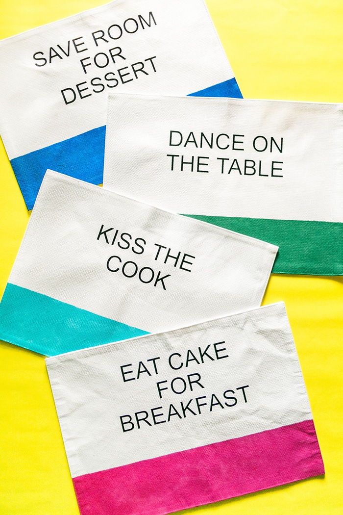 DIY Kate Spade Placemats by Amber Oliver (Photo by Think Elysian)
