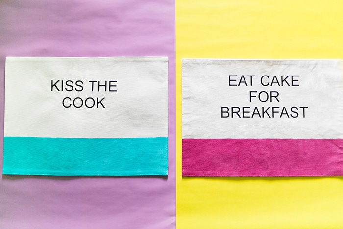 DIY Kate Spade inspired Placemats by Amber Oliver - kiss the cook and eat cake for breakfast!