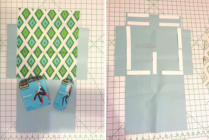 Scotch™ Essentials Wardrobe Tape Strips to adhere liner to no sew clutch by Amber Oliver