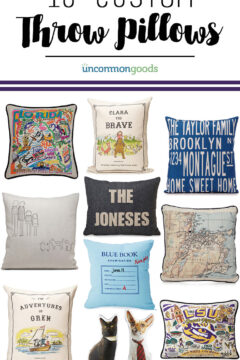 10 Custom throw pillows from UncommonGoods - great gift ideas!