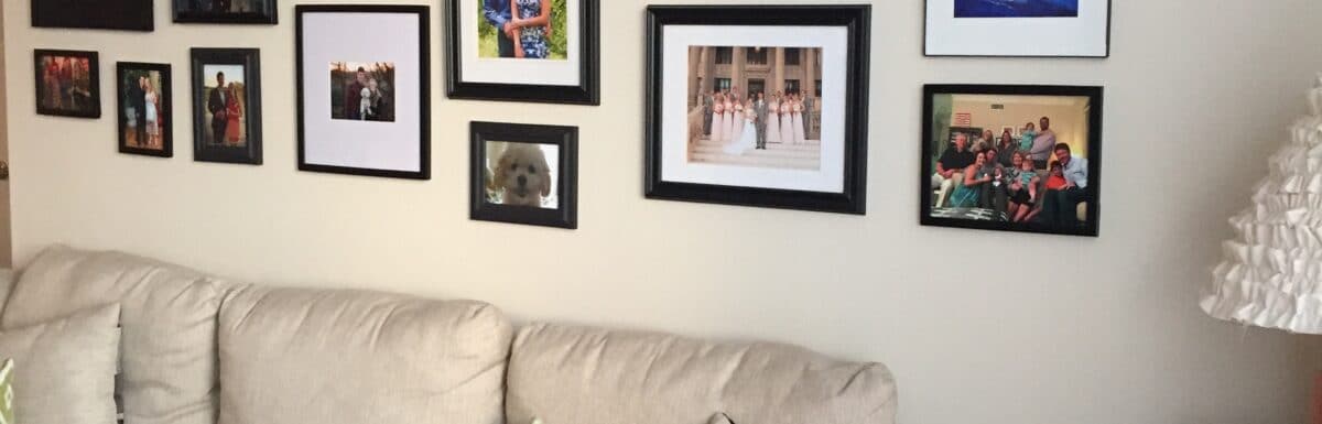 DIY Gallery Wall using in expensive frames