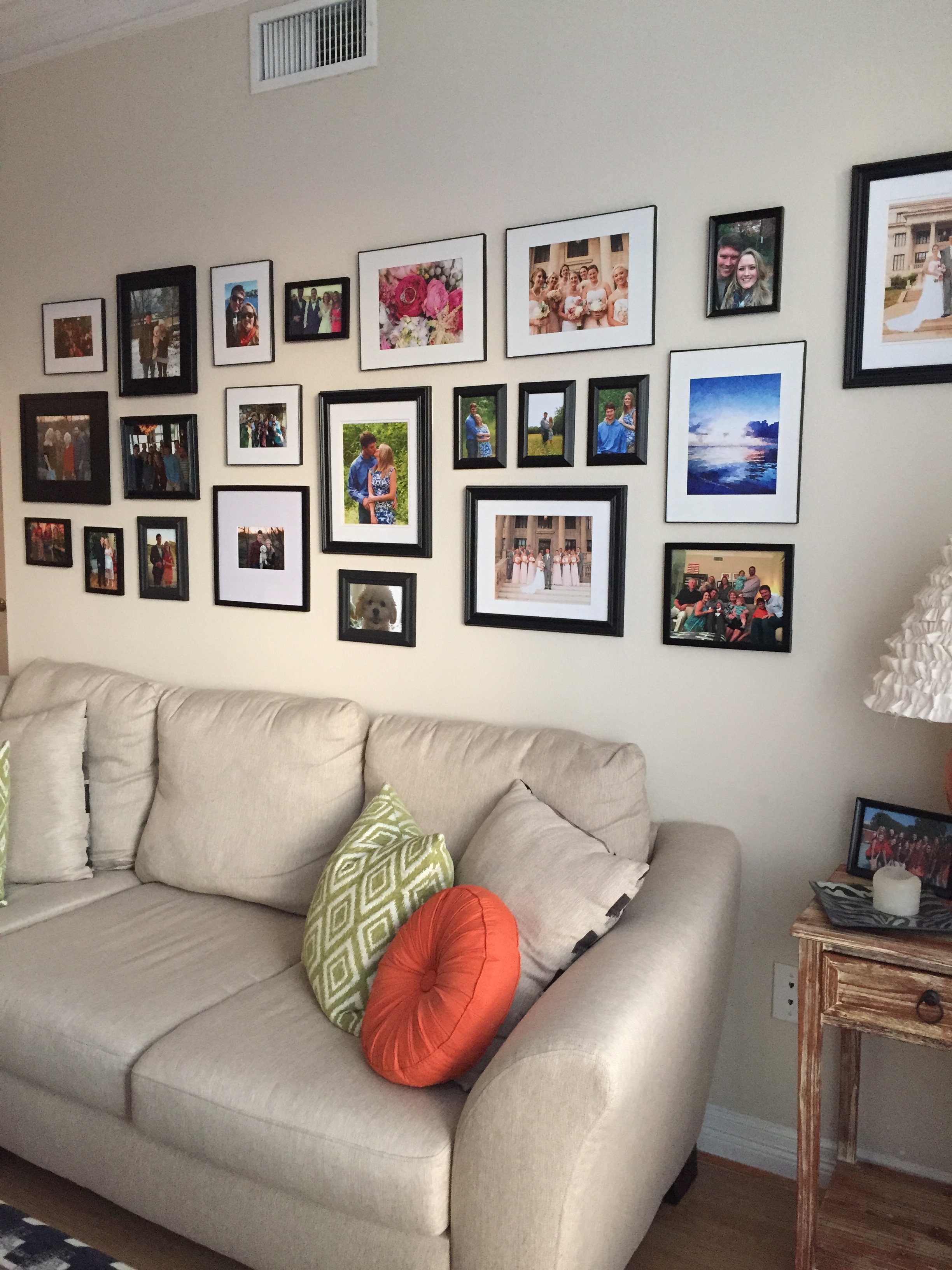 DIY Gallery Wall using in expensive frames