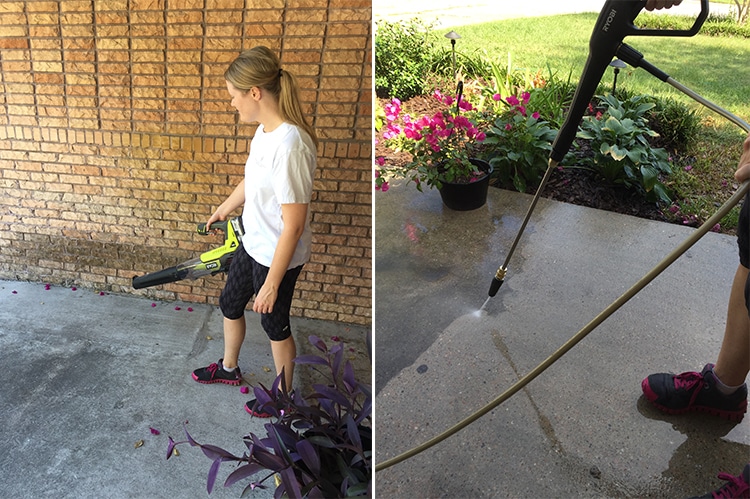 power washing front porch for curb appeal landscaping: simple curb appeal ideas