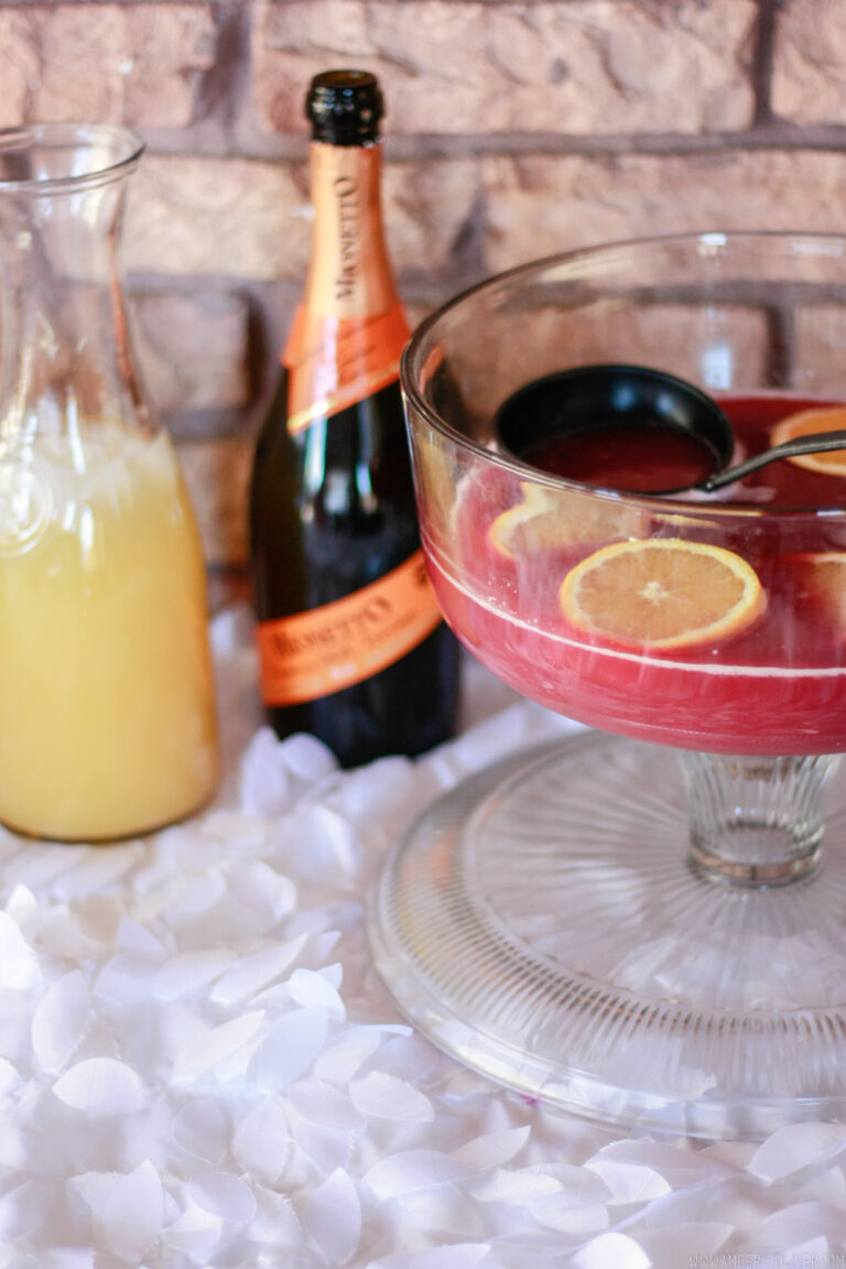 Holiday Prosecco Punch Cranberry and Orange
