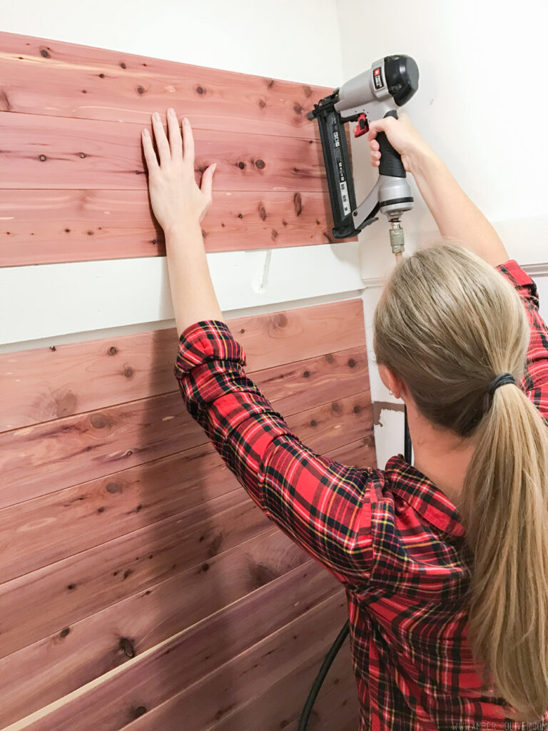 lining a closet with cedar