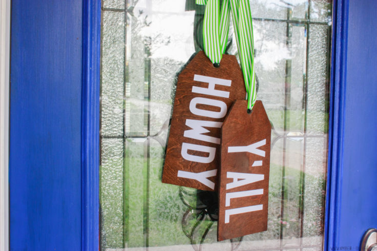 DIY Wood Tag Door Hangers