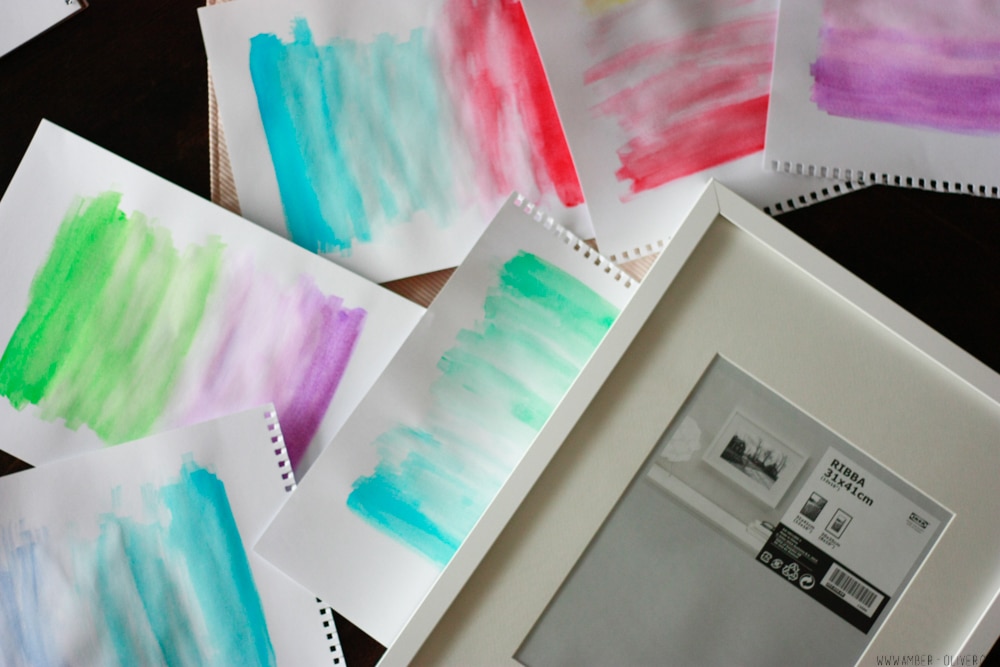 Ombre Watercolor Gallery Wall How To