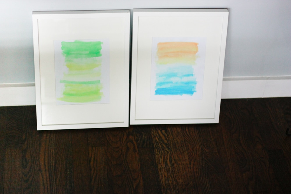 Ombre Watercolor Gallery Wall How To