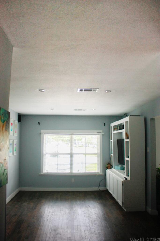 DIY Ceiling Makeover - How to do a faux coffered bead board ceiling