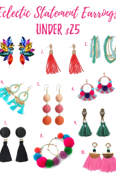 Eclectic statement earrings under $25