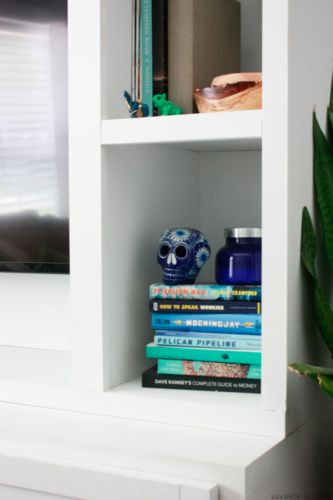 DIY entertainment center as part of our One Room Challenge Living Room Makeover