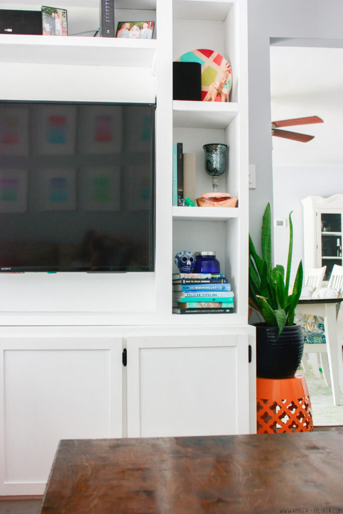 DIY entertainment center by Amber Oliver