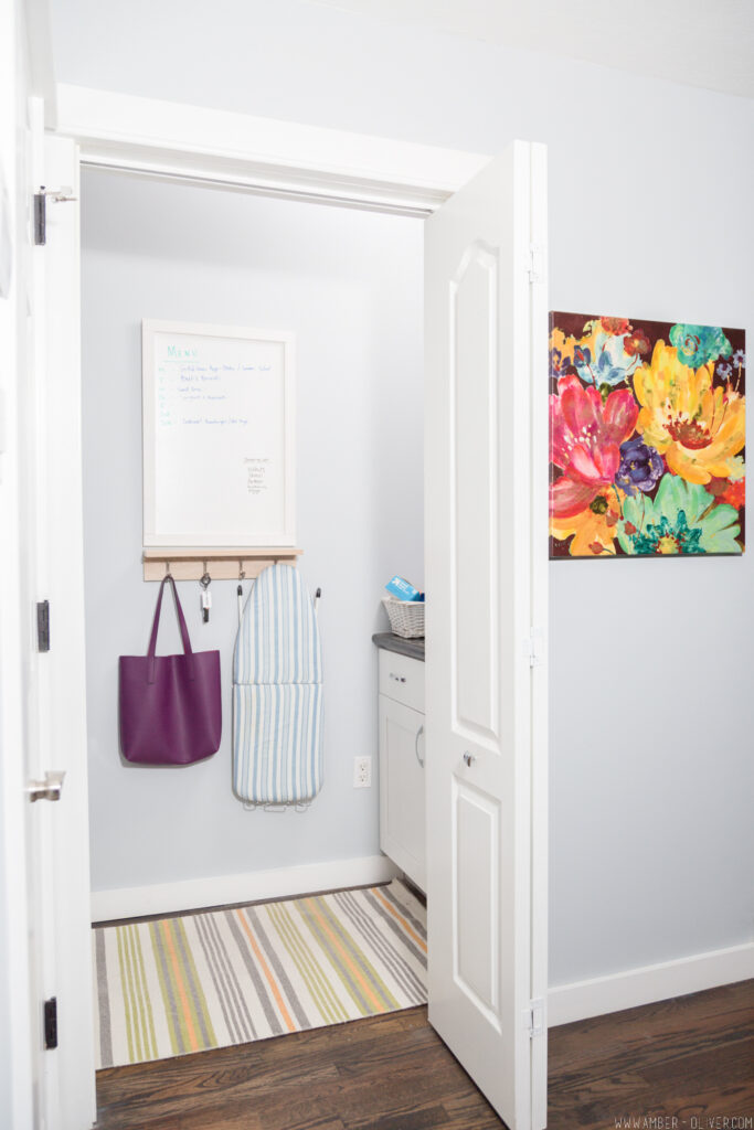 Easy Laundry Room Makeover! A small laundry room makeover.