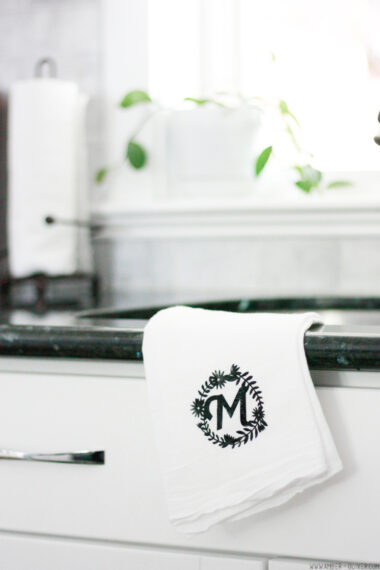 Easy DIY Monogram Tea Towel