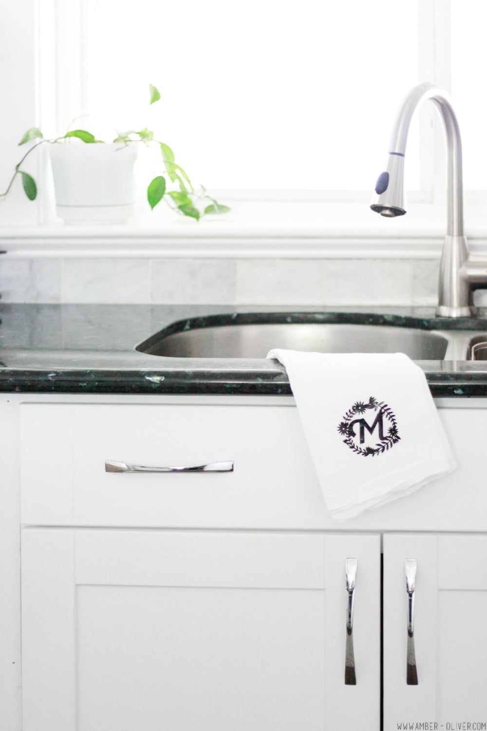 Easy DIY Monogram Tea Towel