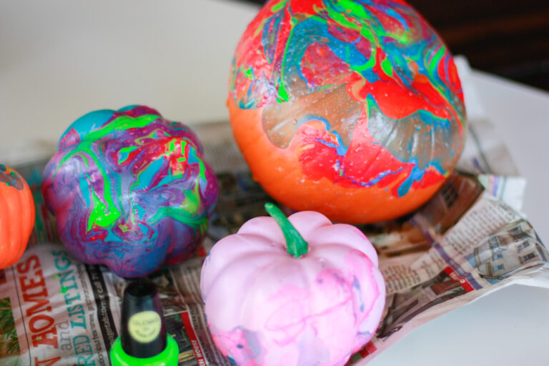 How to make Nail Polish Pumpkins