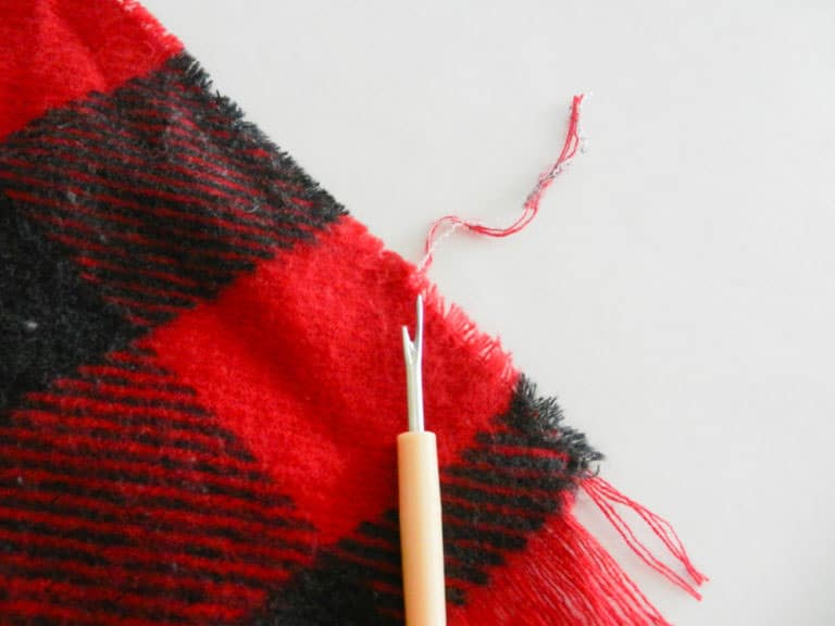 How to make a DIY Flannel No Sew Blanket with Heat Transfer Vinyl-5
