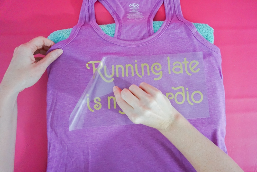 DIY Workout Tank with Cricut Sportflex Iron On Vinyl