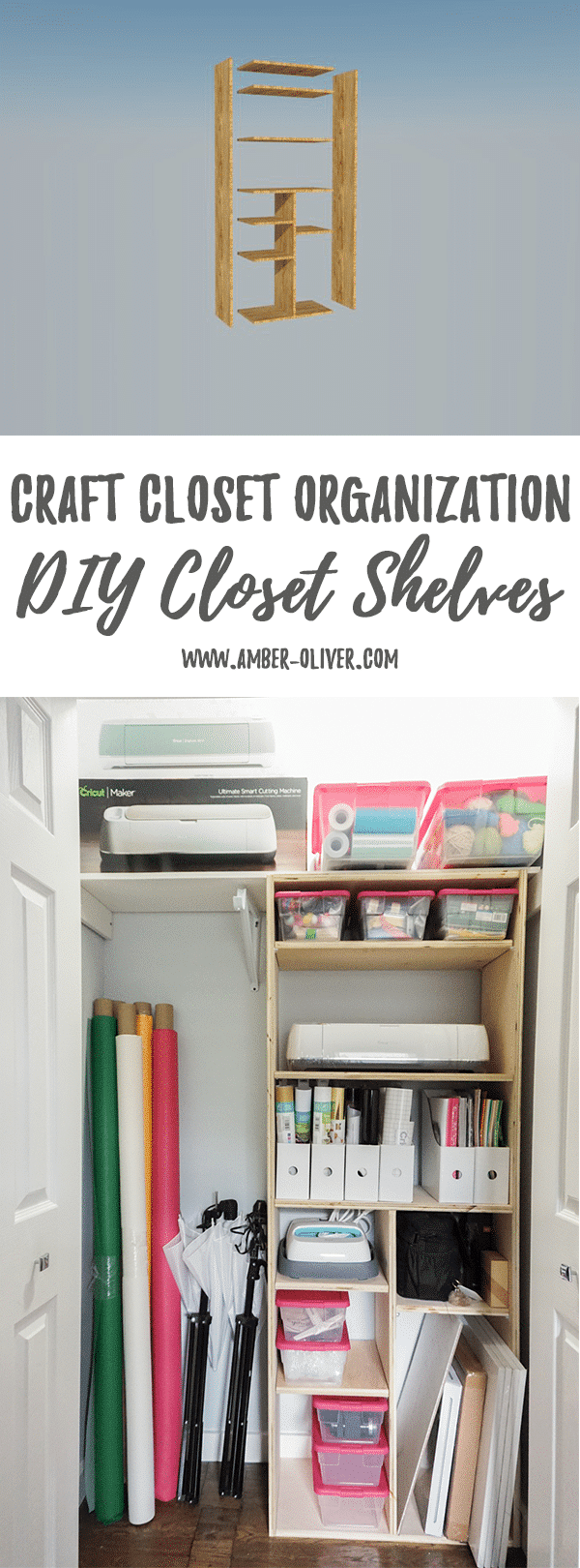 How to Build Closet Shelves - Tips For Craft Closet Organization!