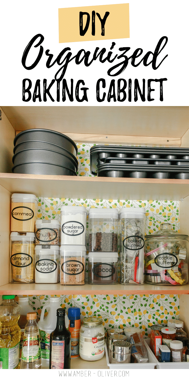 Organized Baking Supplies: a Baking Storage Cabinet - The Crazy