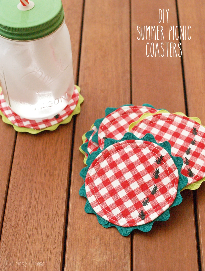 diy summer picnic coasters