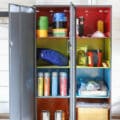 Garage Organization Ideas How To Store Paint Supplies - brightly painted!