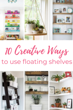 0 create ways to use floating shelves.