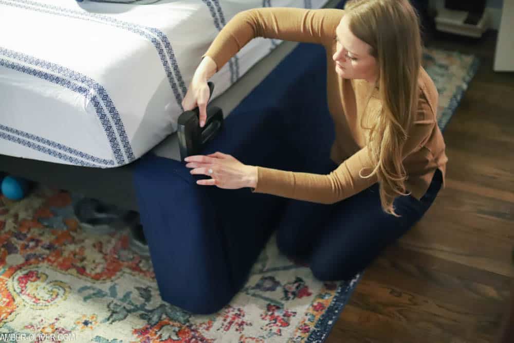 attaching DIY bed skirt