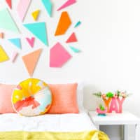 A Colorful Geometric Headboard