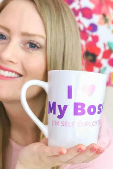 DIY coffee mug "I love my boss!"
