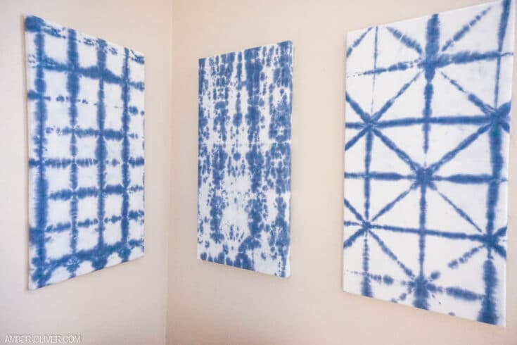 Easy Shibori Tie Dye Wall Art