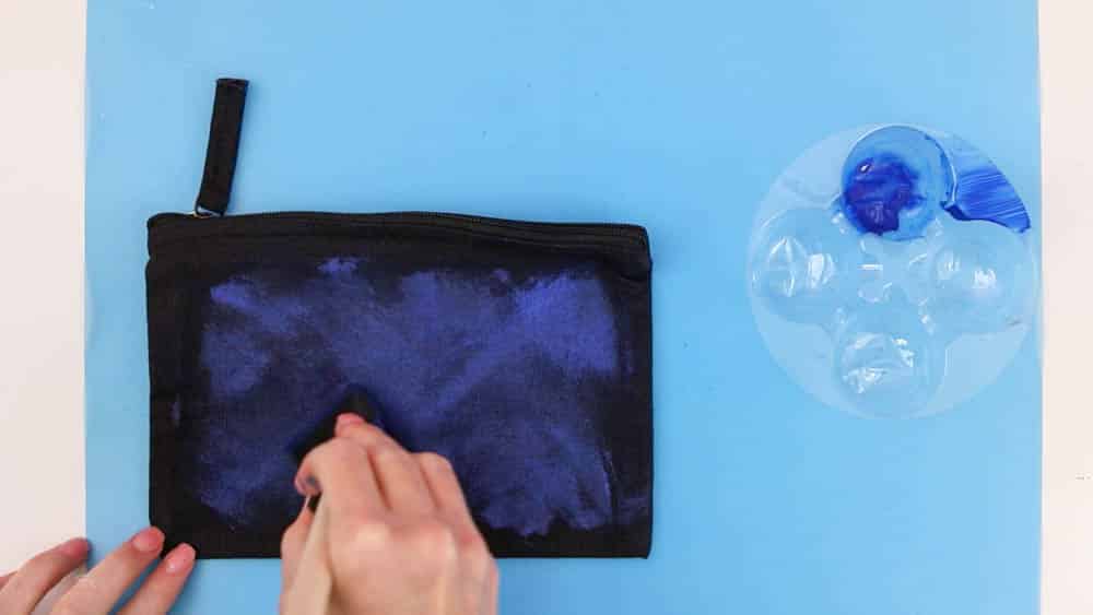 how to paint a galaxy starting with blue