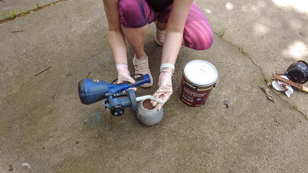 fence stain in a paint sprayer