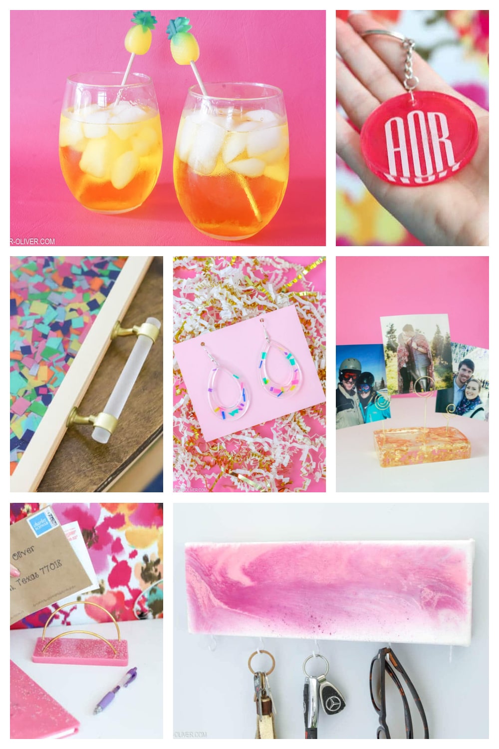 DIY Monogram Resin Keychain - Amber Oliver