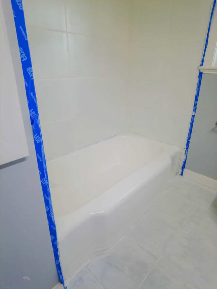 One Room Challenge Week 2 How to Paint a Tub Amber Oliver