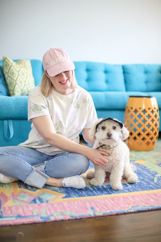 Tails of Barkley and Amber Oliver in matching hats made with Cricut Hat Press quickly and easily