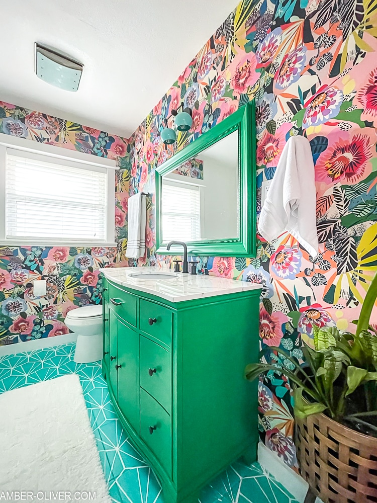 bold bathroom makeover reveal!