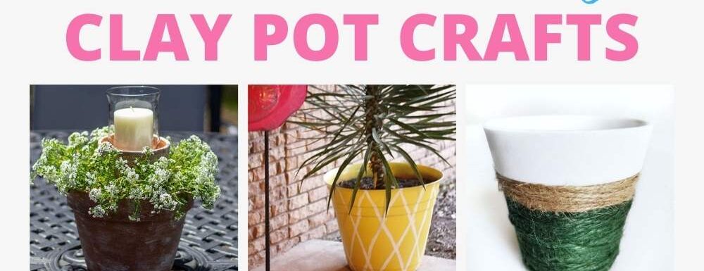 clay pot crafts pin collage