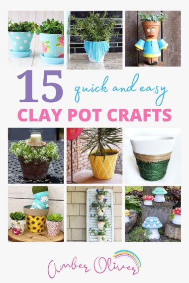 clay pot crafts pin collage
