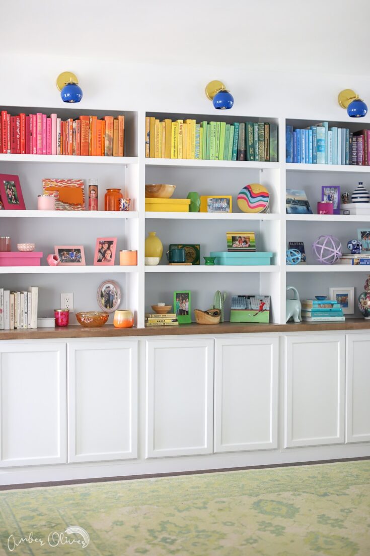 Rainbow Diy Bookshelf With Built In