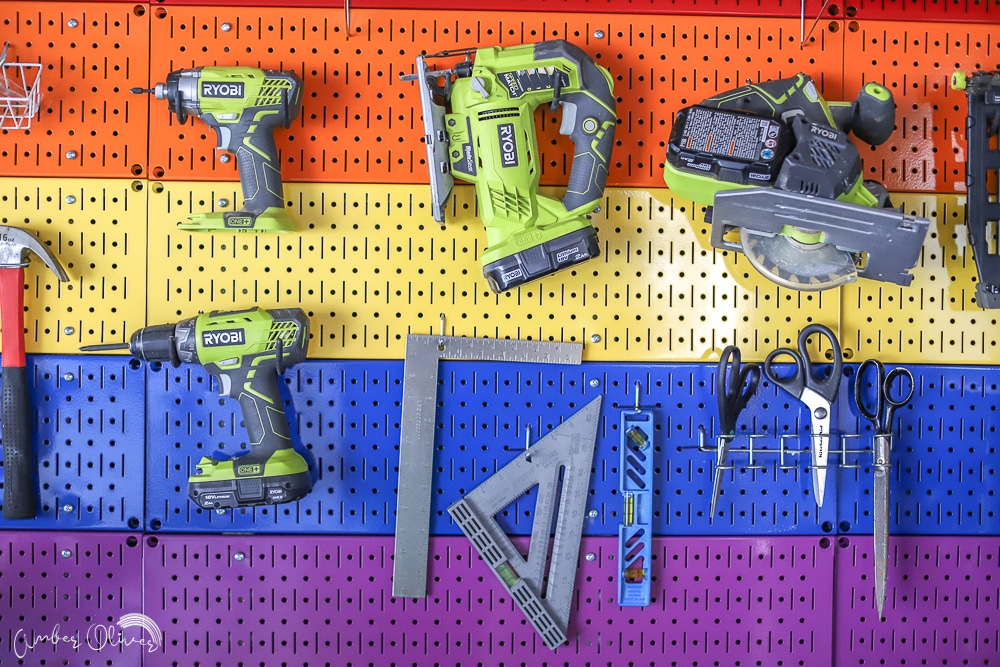 rainbow garage tool organization