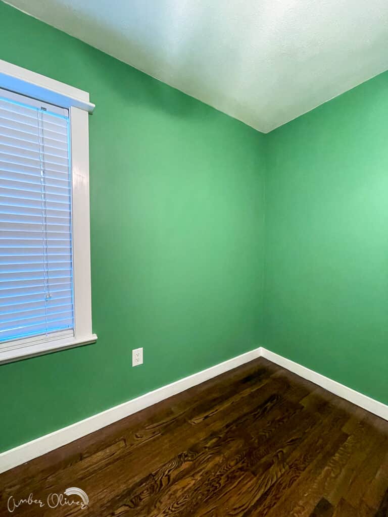 home office walls painted with a paint sprayer for flawless finish