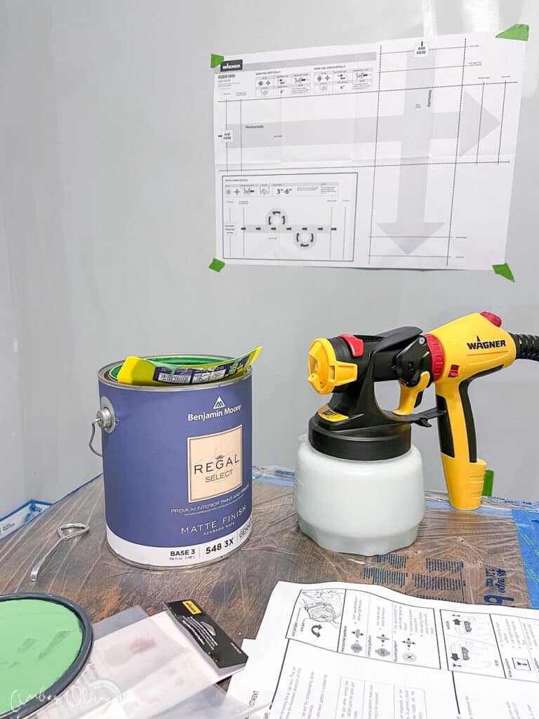 putting together paint sprayer for walls